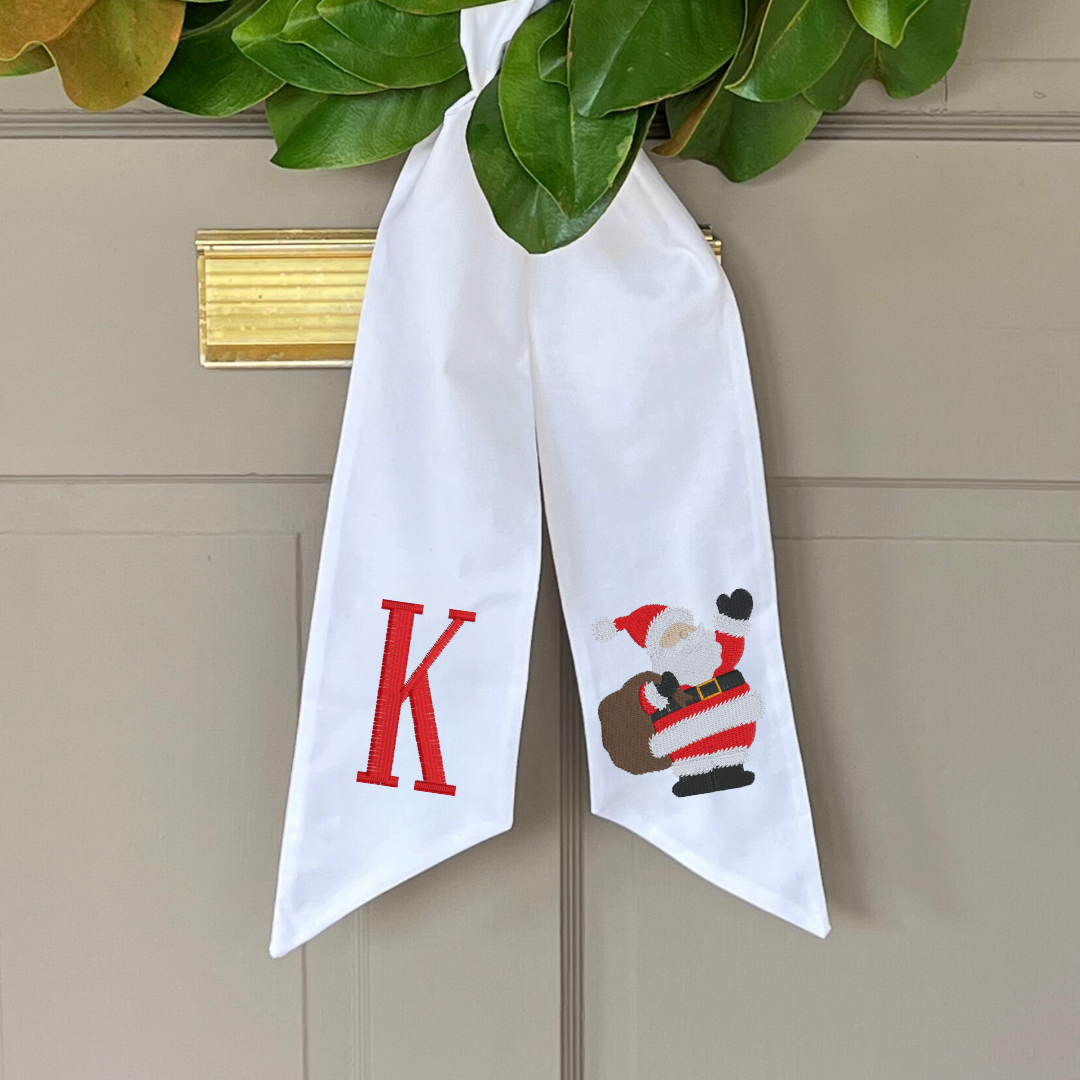 Santa Wreath Sash