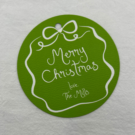 Handdrawn Bow Christmas Gift Tags