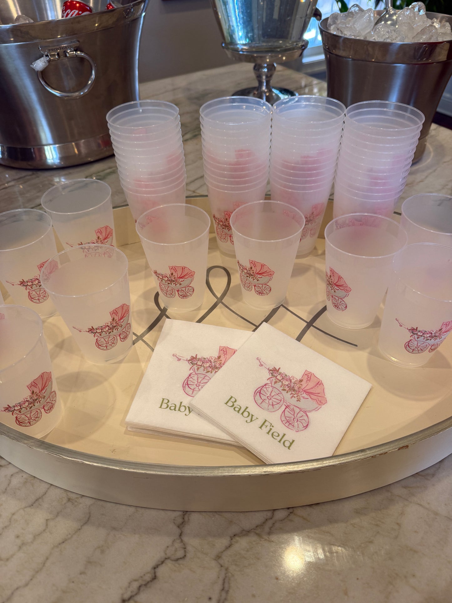 Baby Carriage Shatterproof Cups