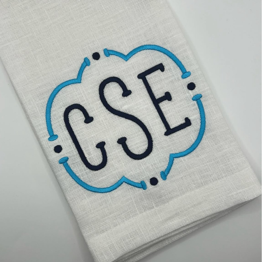 Modern Frame Linen Guest Towel