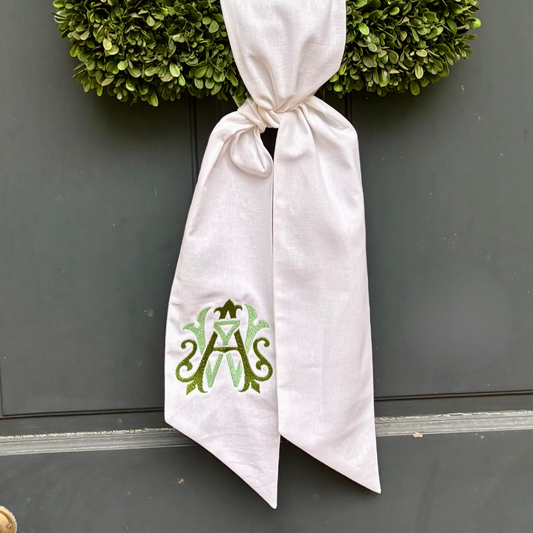 Interlocking Initial Wreath Sash