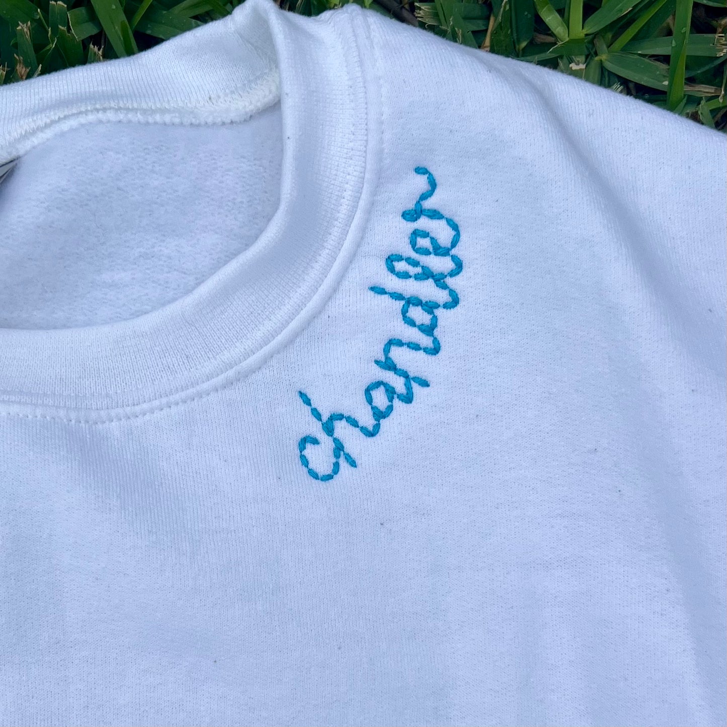 Personalized Handstitched Collar Sweatshirt