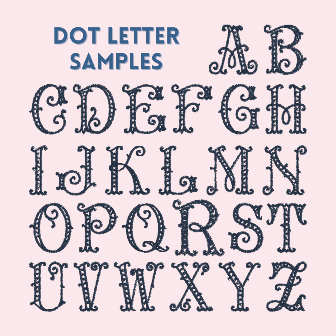 Dot Initial Cockail Napkins