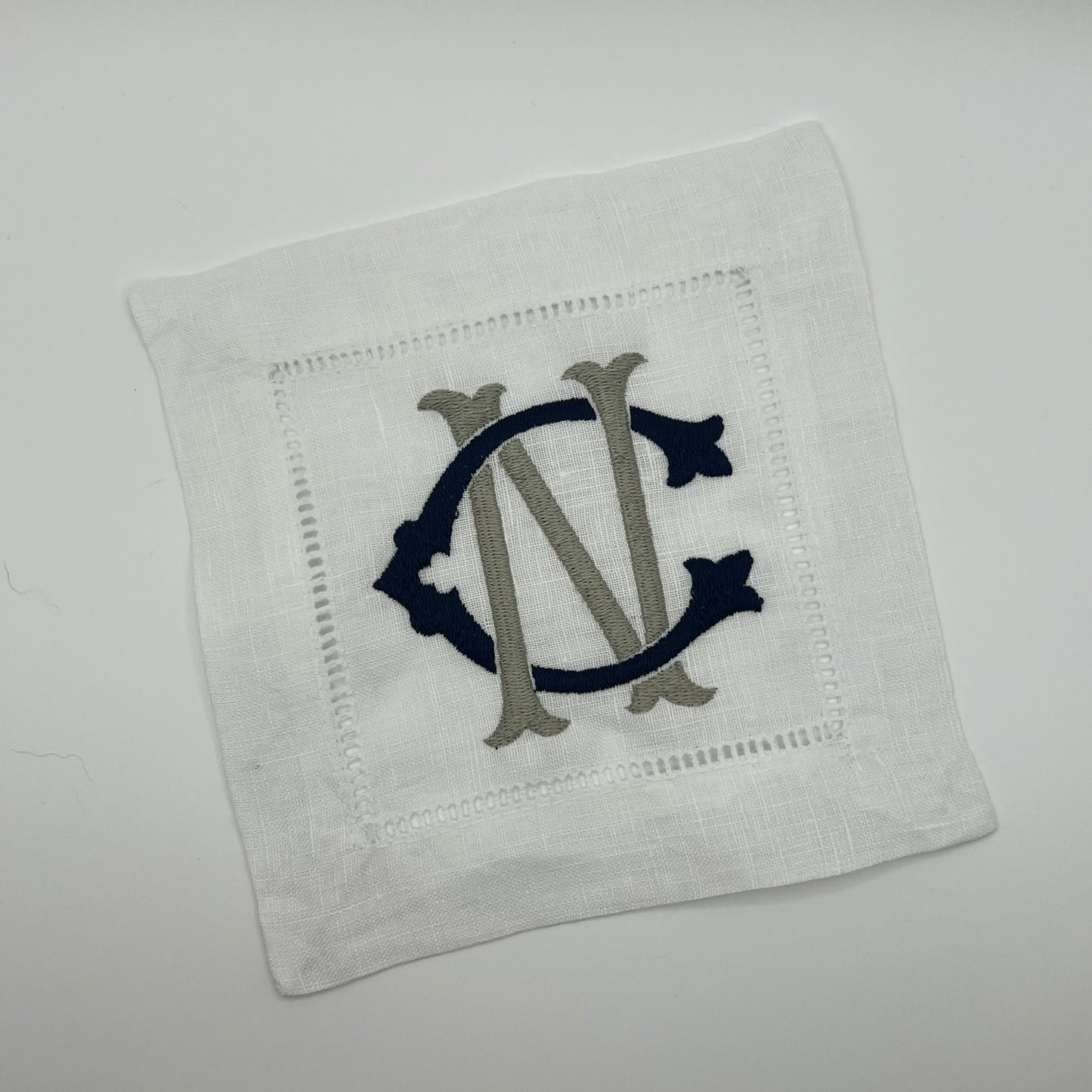 Interlocking Initial Cocktail Napkins