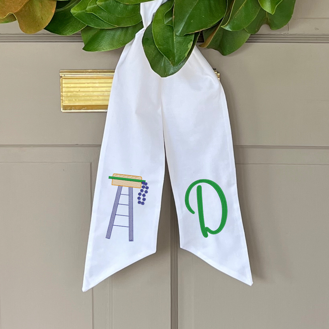 Bead Ladder Wreath Sash