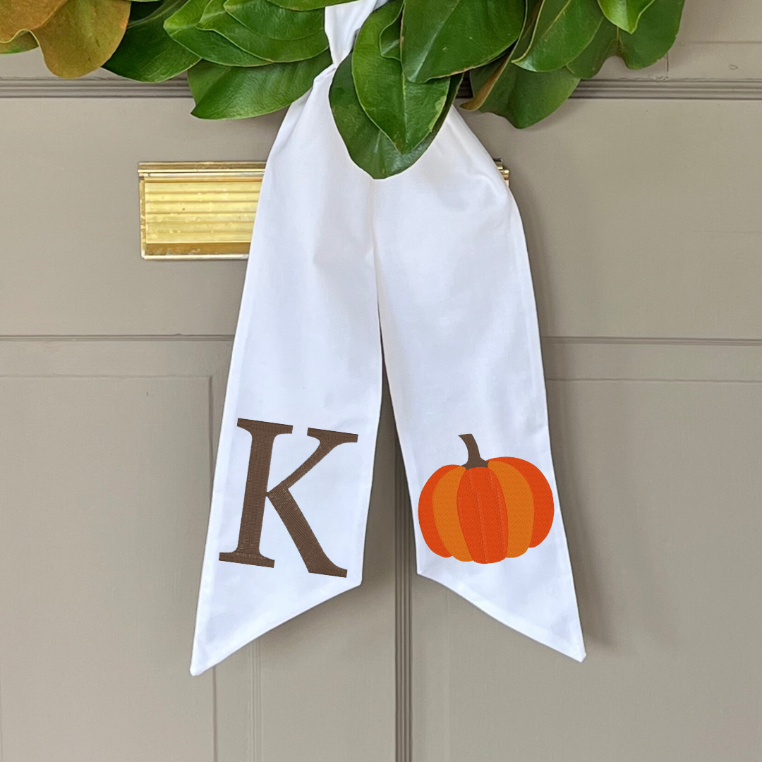 Pumpkin Wreath Sash