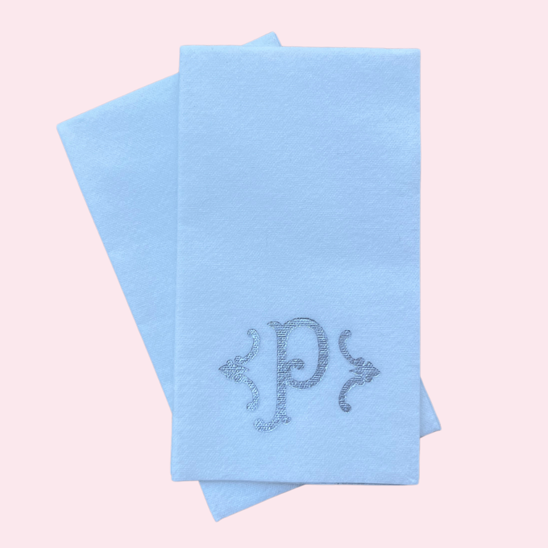 Romanesque Initial Linen Like Guest Towel