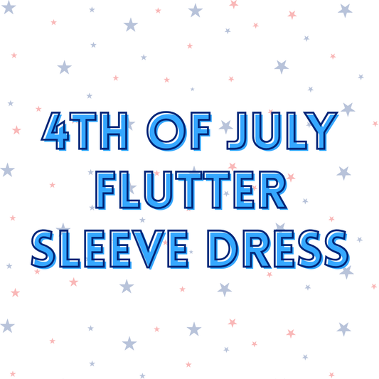 4th of July Flutter Sleeve Dress