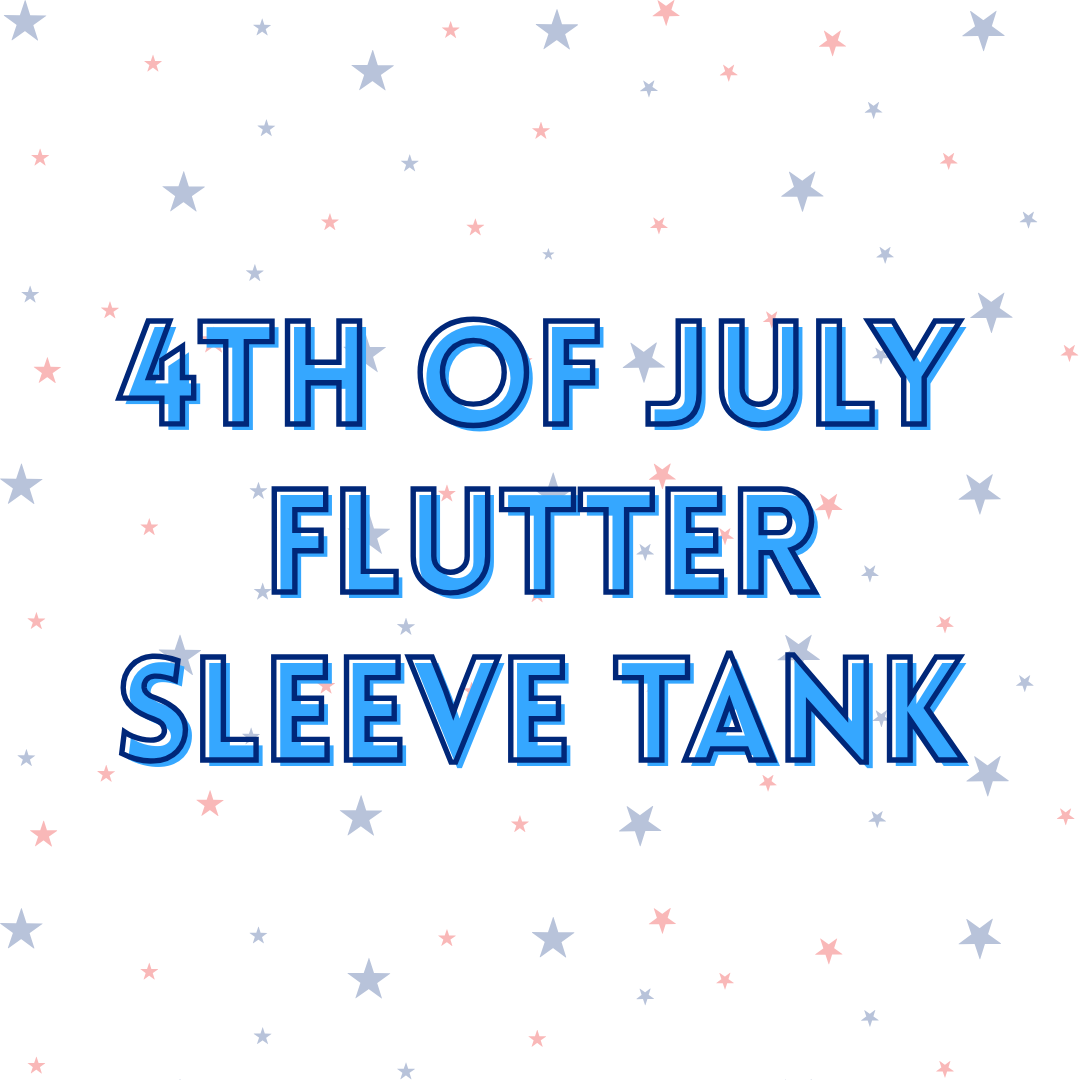 4th of July Flutter Sleeve Tank