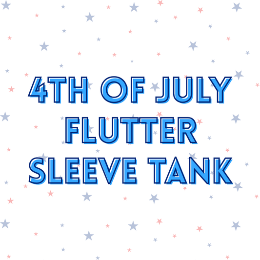 4th of July Flutter Sleeve Tank