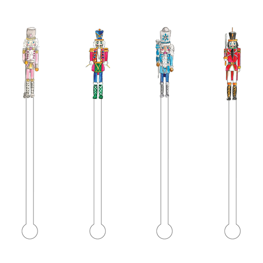 Nutcracker Acrylic Stir Sticks