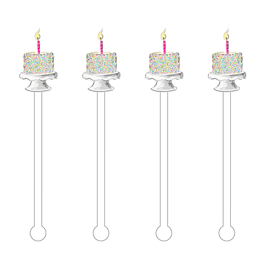Birthday Confetti Cake Stir Sticks