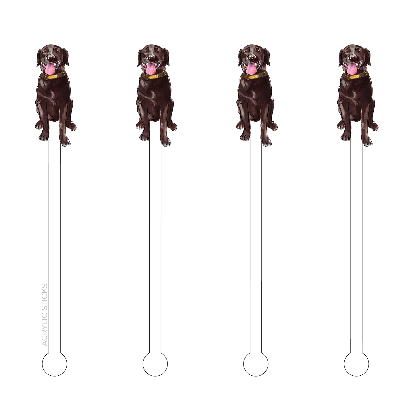 Chocolate Lab Stir Stick