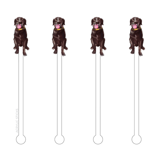 Chocolate Lab Stir Stick