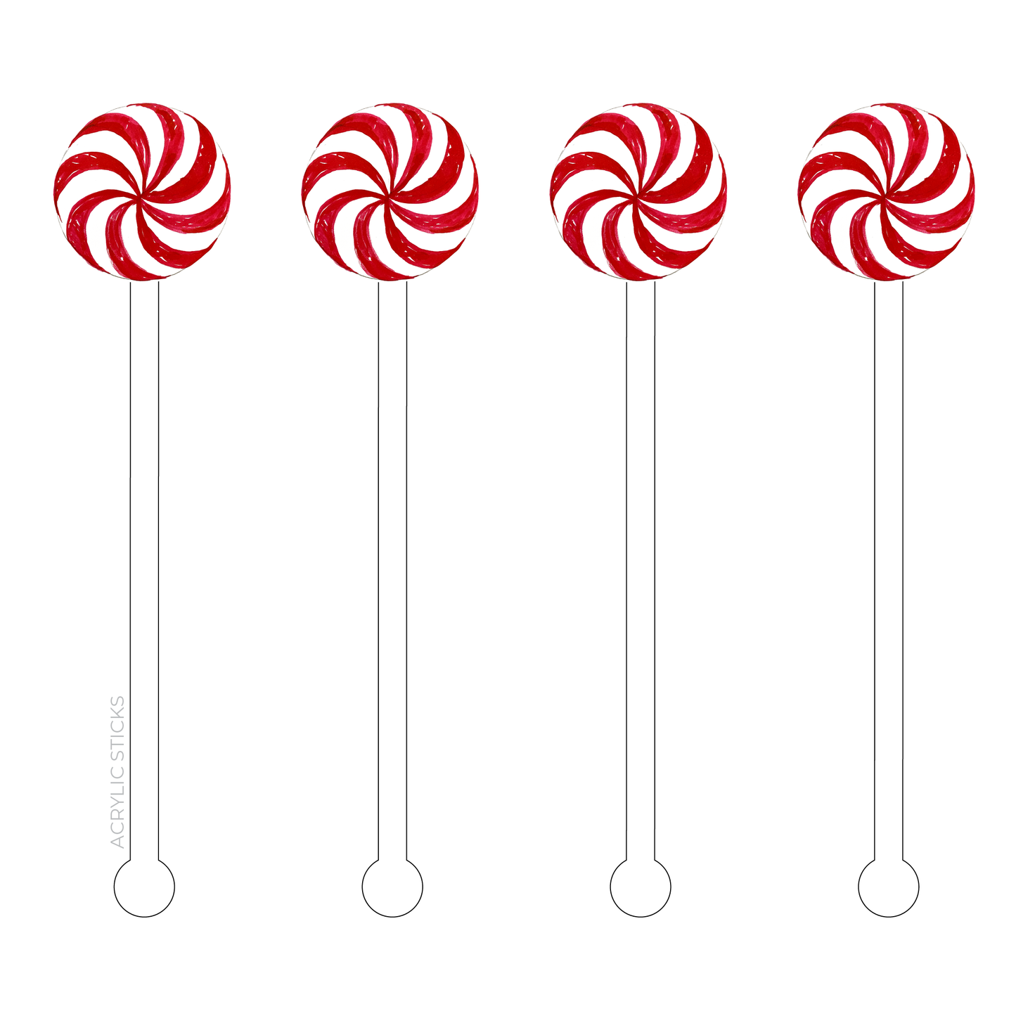 Peppermint Acrylic Stir Sticks