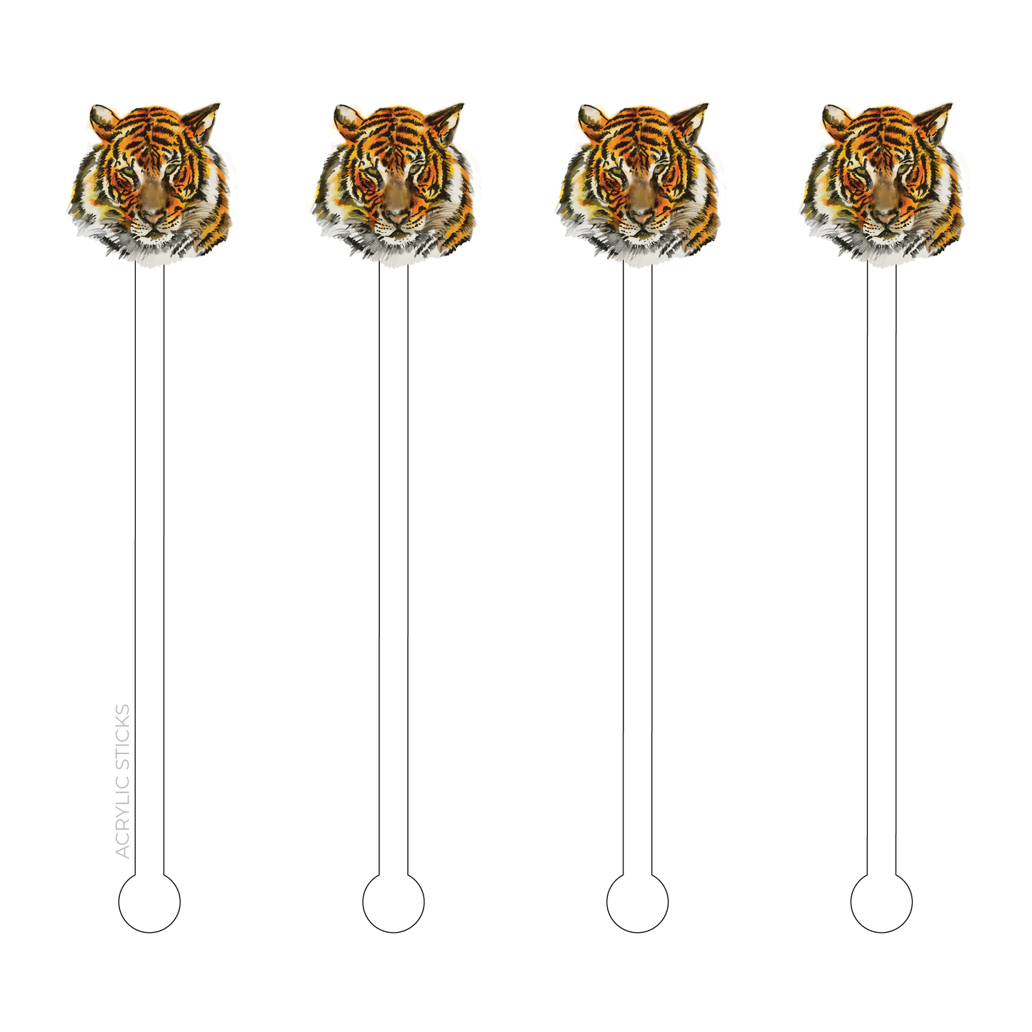 Tiger Acrylic Stir Sticks